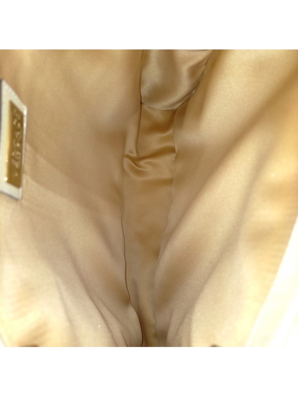 Versace White Embossed Tote with Gold Hardware Accents - Picture 8 of 9